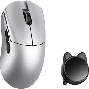 WLMOUSE Huan 48g Ultra-Lightweight Magnesium Alloy Gaming Mouse,8K Voice & Display Receiver, Dual 8K Wireless/Wired, PAW3950HS Sensor, RGB Wheel Lighting, Nordic 54H20 (Silver(OM Switch)) WLMOUSE Huan 48g Ultra-Lightweight Magnesium Alloy Gaming Mouse,8K Voice & Display Receiver, Dual 8K Wireless/Wired, PAW3950HS Sensor, RGB Wheel Lighting, Nordic 54H20 (Silver(OM Switch))