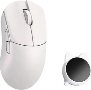 WLMOUSE Huan 48g Ultra-Lightweight Magnesium Alloy Gaming Mouse,8K Voice & Display Receiver, Dual 8K Wireless/Wired, PAW3950HS Sensor, RGB Wheel Lighting, Nordic 54H20 (White(OM Switch)) WLMOUSE Huan 48g Ultra-Lightweight Magnesium Alloy Gaming Mouse,8K Voice & Display Receiver, Dual 8K Wireless/Wired, PAW3950HS Sensor, RGB Wheel Lighting, Nordic 54H20 (White(OM Switch))