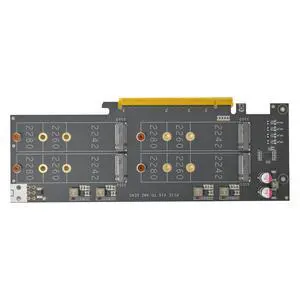 PCIe 5.0 M.2 SSD Expansion Card for 4 NVME M.2 SSD M Key 2280 2260 2242 PCIe 5.0 M.2 SSD Expansion Card for 4 NVME M.2 SSD M Key 2280 2260 2242