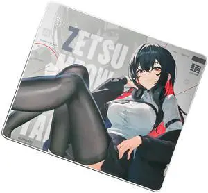 ZETSUMEOW JUE 2.0 XL Anime Gaming Mouse Pad, Micro-Woven Speed Surface, Japan-Made SlimFlex XSOFT Base, 490×420×4mm, Anime Art, Stitched Edges (White) ZETSUMEOW JUE 2.0 XL Anime Gaming Mouse Pad, Micro-Woven Speed Surface, Japan-Made SlimFlex XSOFT Base, 490×420×4mm, Anime Art, Stitched Edges (White)