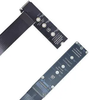 PCIe 4.0 M.2 NVMe SSD Extension Cable NGFF M2 M-Key Adapter Card Extender, 0.98ft(30cm) (90° Right Angle) PCIe 4.0 M.2 NVMe SSD Extension Cable NGFF M2 M-Key Adapter Card Extender, 0.98ft(30cm) (90° Right Angle)