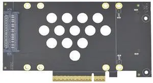 Gen5 PCIe to U.2 Adapter PCIe x8 to Dual SFF-8639 NVMe SSD Card Gen5 PCIe to U.2 Adapter PCIe x8 to Dual SFF-8639 NVMe SSD Card