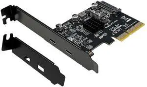 PCIe USB C Card, PCIe 3.0 x4 to 2-Port USB 3.1 Gen 2 Type-C Expansion Card 10Gbps, Internal Adapter for Desktop PC Motherboard PCIe USB C Card, PCIe 3.0 x4 to 2-Port USB 3.1 Gen 2 Type-C Expansion Card 10Gbps, Internal Adapter for Desktop PC Motherboard