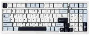 x Aula F99 Wireless Mechanical Keyboard, Hot Swappable Gasket Custom Gaming Keyboard with Five-Layer Padding, BT/2.4GHz/USB-C, 8000mAh Battery (White Blue, Graywood V3 Switch) x Aula F99 Wireless Mechanical Keyboard, Hot Swappable Gasket Custom Gaming Keyboard with Five-Layer Padding, BT/2.4GHz/USB-C, 8000mAh Battery (White Blue, Graywood V3 Switch)