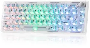 HE65 V2 TMR Hall Effect Gaming Keyboard with Volume Knob | Rapid Triggering, 8K Polling, 0.01mm Adjustable Actuation, Hybrid Hot-Swap, Creamy & Thocky, 2.4Ghz/BT for Mac/WIN (White) HE65 V2 TMR Hall Effect Gaming Keyboard with Volume Knob | Rapid Triggering, 8K Polling, 0.01mm Adjustable Actuation, Hybrid Hot-Swap, Creamy & Thocky, 2.4Ghz/BT for Mac/WIN (White)