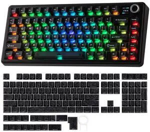 X Aula F75 MAX Wireless Mechanical Keyboard with TFT Screen and Knob+Frost Jelly Keycaps Set - 126 Keys Forged Carbon Fiber Keycaps X Aula F75 MAX Wireless Mechanical Keyboard with TFT Screen and Knob+Frost Jelly Keycaps Set - 126 Keys Forged Carbon Fiber Keycaps