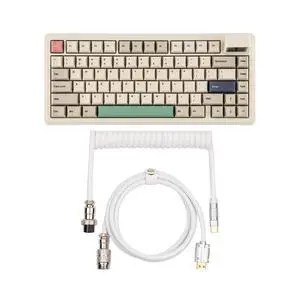 RT82 Wireless Mechanical Keyboard with Screen+Puff Aviator Coiled USB Cable RT82 Wireless Mechanical Keyboard with Screen+Puff Aviator Coiled USB Cable