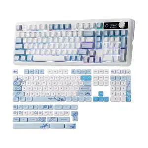 TH99 PRO 96% Mechanical Keyboard with Screen & Knob+LINDSEYSZN Azure Dragon SZN Keycaps Set TH99 PRO 96% Mechanical Keyboard with Screen & Knob+LINDSEYSZN Azure Dragon SZN Keycaps Set