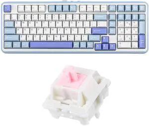 TH99 Tri-Mode Wireless Mechanical Keyboard with Numpad+Roseveil Silent Keyboard Switch TH99 Tri-Mode Wireless Mechanical Keyboard with Numpad+Roseveil Silent Keyboard Switch