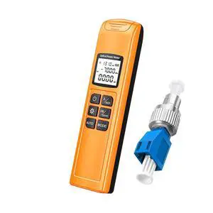 Optical Power Meter, Fiber Optic Power Tester, Rechargeable Fiber Tester with LED Light, -70~+10 dBm, 10 Wavelengths, SC/ST/FC Compatible,for FTTH Network(with FC to LC Coupler Adapters) Optical Power Meter, Fiber Optic Power Tester, Rechargeable Fiber Tester with LED Light, -70~+10 dBm, 10 Wavelengths, SC/ST/FC Compatible,for FTTH Network(with FC to LC Coupler Adapters)