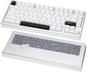 WOBKEY Rainy 75 CNC Aluminum HMX/JWK/Cocoa Switches Triple-Mode Connectivity Mechanical Keyboard with Superior Acoustics, RGB/FR4/Silver SUS304/7000mAh/Cocoa Switch (Pro - Silver) WOBKEY Rainy 75 CNC Aluminum HMX/JWK/Cocoa Switches Triple-Mode Connectivity Mechanical Keyboard with Superior Acoustics, RGB/FR4/Silver SUS304/7000mAh/Cocoa Switch (Pro - Silver)