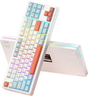 Impact80 Tri-Mode Wireless Mechanical Keyboard,USB-C Wired, Hot-Swappable 87 Keys Gasket Mount, RGB Light Bar, 8000mAh Battery, QMK/VIA Compatible RS8 Keyboard for Windows/Mac (Pro Sunset) Impact80 Tri-Mode Wireless Mechanical Keyboard,USB-C Wired, Hot-Swappable 87 Keys Gasket Mount, RGB Light Bar, 8000mAh Battery, QMK/VIA Compatible RS8 Keyboard for Windows/Mac (Pro Sunset)