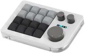 Megalodon Triple Knob Macro Pad Programmable Designer Mini Keyboard 16 Keys (White) Megalodon Triple Knob Macro Pad Programmable Designer Mini Keyboard 16 Keys (White)