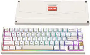 WOBKEY Zen 65 65% Quick Release Wireless Mechanical Keyboard with RGB, CNC Aluminum Case, Hot-Swappable, VIA Support, BT/2.4G/USB-C Gaming Keyboard for Mac/Windows (Ultra White Gold) WOBKEY Zen 65 65% Quick Release Wireless Mechanical Keyboard with RGB, CNC Aluminum Case, Hot-Swappable, VIA Support, BT/2.4G/USB-C Gaming Keyboard for Mac/Windows (Ultra White Gold)