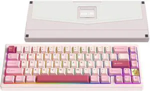 WOBKEY Zen 65 65% Quick Release Wireless Mechanical Keyboard with RGB, CNC Aluminum Case, Hot-Swappable, VIA Support, BT/2.4G/USB-C Gaming Keyboard for Mac/Windows (Lite Pink) WOBKEY Zen 65 65% Quick Release Wireless Mechanical Keyboard with RGB, CNC Aluminum Case, Hot-Swappable, VIA Support, BT/2.4G/USB-C Gaming Keyboard for Mac/Windows (Lite Pink)