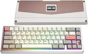 WOBKEY Zen 65 65% Quick Release Wireless Mechanical Keyboard with RGB, CNC Aluminum Case, Hot-Swappable, VIA Support, BT/2.4G/USB-C Gaming Keyboard for Mac/Windows (Ultra Warm Silver) WOBKEY Zen 65 65% Quick Release Wireless Mechanical Keyboard with RGB, CNC Aluminum Case, Hot-Swappable, VIA Support, BT/2.4G/USB-C Gaming Keyboard for Mac/Windows (Ultra Warm Silver)