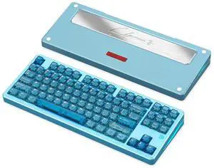 PMOKEY Aurora 80 CNC Full Aluminum Wireless Mechanical Keyboard with VIA/QMK, 8000mah Battery, Arctic Tactile Switch, Tri-Mode Gaming Keyboard Hot Swappable RGB Backlit for Windows/Mac/PC (Ultra Blue) PMOKEY Aurora 80 CNC Full Aluminum Wireless Mechanical Keyboard with VIA/QMK, 8000mah Battery, Arctic Tactile Switch, Tri-Mode Gaming Keyboard Hot Swappable RGB Backlit for Windows/Mac/PC (Ultra Blue)