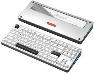 PMOKEY Aurora 80 CNC Full Aluminum Wireless Mechanical Keyboard with VIA/QMK, 8000mah Battery, Tri-Mode Wireless Gaming Keyboard Custom Hot Swappable RGB Backlit for Windows/Mac/PC (Pro Silver) PMOKEY Aurora 80 CNC Full Aluminum Wireless Mechanical Keyboard with VIA/QMK, 8000mah Battery, Tri-Mode Wireless Gaming Keyboard Custom Hot Swappable RGB Backlit for Windows/Mac/PC (Pro Silver)