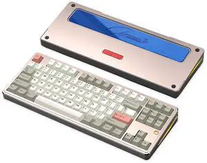 PMOKEY Aurora 80 CNC Full Aluminum Wireless Mechanical Keyboard with VIA/QMK, 8000mah Battery, Tri-Mode Wireless Gaming Keyboard Custom Hot Swappable RGB Backlit for Windows/Mac/PC (Pro Warm Silver) PMOKEY Aurora 80 CNC Full Aluminum Wireless Mechanical Keyboard with VIA/QMK, 8000mah Battery, Tri-Mode Wireless Gaming Keyboard Custom Hot Swappable RGB Backlit for Windows/Mac/PC (Pro Warm Silver)