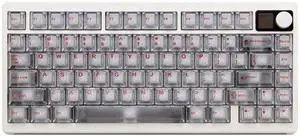 PMOKEY P75 75% Wireless Tri-Mode Mechanical Keyboard, CNC Aluminum Volume Knob, Custom Dot-Matrix Screen, 2.4G/BT/USB-C,PC Keycaps, Surround RGB Lighting, 10,000mAh Rechargeable Battery PMOKEY P75 75% Wireless Tri-Mode Mechanical Keyboard, CNC Aluminum Volume Knob, Custom Dot-Matrix Screen, 2.4G/BT/USB-C,PC Keycaps, Surround RGB Lighting, 10,000mAh Rechargeable Battery
