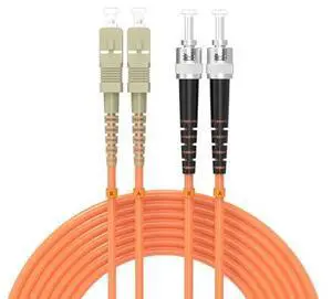 30Meters 100ft SC/UPC-ST/UPC Multi-Mode Fiber Optic Cable SC to ST OM1 Jumper Optical Patch Cord Duplex 62.5/125um Orange SC-ST 30Meters 100ft SC/UPC-ST/UPC Multi-Mode Fiber Optic Cable SC to ST OM1 Jumper Optical Patch Cord Duplex 62.5/125um Orange SC-ST