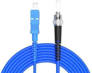 20Meters, SC to ST, Armored Single Mode Simplex Fiber Optic Cables SC-ST Patch Cord Jumper SM SX 65.6FT Blue 20Meters, SC to ST, Armored Single Mode Simplex Fiber Optic Cables SC-ST Patch Cord Jumper SM SX 65.6FT Blue