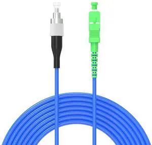 FC/UPC to SC/APC Armored Fiber Optic Internet Cable Single Mode Simplex - 9/125m Fiber Optic Jumper Optical Patch Cord -OS1/OS2 Compatible, 40Meters/131ft LSZH Blue FC/UPC to SC/APC Armored Fiber Optic Internet Cable Single Mode Simplex - 9/125m Fiber Optic Jumper Optical Patch Cord -OS1/OS2 Compatible, 40Meters/131ft LSZH Blue