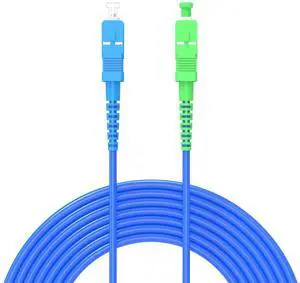 Fiber Optic Internet Cable 10Meters/32ft Indoor Armored SC/UPC to SC/APC Fiber Patch Cable, Single Mode Fiber Jumper Simplex - 9/125m -OS1/OS2 Compatible,LSZH Blue Fiber Optic Internet Cable 10Meters/32ft Indoor Armored SC/UPC to SC/APC Fiber Patch Cable, Single Mode Fiber Jumper Simplex - 9/125m -OS1/OS2 Compatible,LSZH Blue