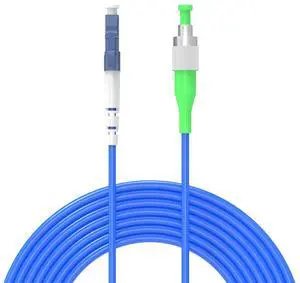 LC/UPC to FC/APC Fiber Optic Internet Cable 25Meters/82ft Armored Single Mode Simplex - 9/125um Fiber Optic Jumper Optical Patch Cord -OS1/OS2 Compatible, LSZH Blue LC/UPC to FC/APC Fiber Optic Internet Cable 25Meters/82ft Armored Single Mode Simplex - 9/125um Fiber Optic Jumper Optical Patch Cord -OS1/OS2 Compatible, LSZH Blue