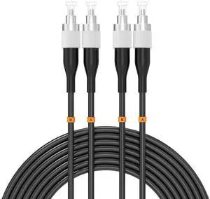 FC to FC UPC Outdoor Armored Fiber Patch Cable 26Meter/85ft Single Mode Duplex Fiber Optical Cable Patch Cord Jumper,9/125um Fiber Optic Internet Cable TPU Black FC to FC UPC Outdoor Armored Fiber Patch Cable 26Meter/85ft Single Mode Duplex Fiber Optical Cable Patch Cord Jumper,9/125um Fiber Optic Internet Cable TPU Black