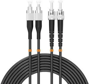 FC to ST UPC Outdoor Armored Fiber Patch Cable 80Meter/262.47ft Single Mode Duplex Fiber Optic Internet Cables TPU Black Simplex - 9/125um Industrial Fiber Optic Jumper Optical Patch Cord FC to ST UPC Outdoor Armored Fiber Patch Cable 80Meter/262.47ft Single Mode Duplex Fiber Optic Internet Cables TPU Black Simplex - 9/125um Industrial Fiber Optic Jumper Optical Patch Cord