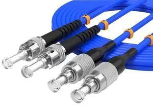 6Meters, FC to ST, Armored Single Mode Duplex Fiber Optic Cables FC-ST Patch Cord Jumper SM SX 19.6FT Blue 6Meters, FC to ST, Armored Single Mode Duplex Fiber Optic Cables FC-ST Patch Cord Jumper SM SX 19.6FT Blue