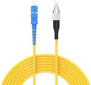 40Meters 130ft SC/UPC-FC/UPC Single-Mode Fiber Optic Cable SC to FC OS2 Jumper Optical Patch Cord Simplex 9/125um Yellow SC-FC 40Meters 130ft SC/UPC-FC/UPC Single-Mode Fiber Optic Cable SC to FC OS2 Jumper Optical Patch Cord Simplex 9/125um Yellow SC-FC