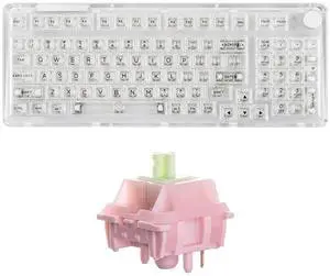 Phantom 98 Hot Swappable Crystal Mechanical Keyboard x Strawberryjam1986 Linear Mechanical Switch Se Phantom 98 Hot Swappable Crystal Mechanical Keyboard x Strawberryjam1986 Linear Mechanical Switch Se