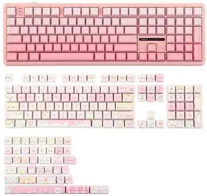 Aula F108 100% Gaming Keyboard with KiiBoom x Maorbeng Meow Meow Squad Keycaps Set Aula F108 100% Gaming Keyboard with KiiBoom x Maorbeng Meow Meow Squad Keycaps Set