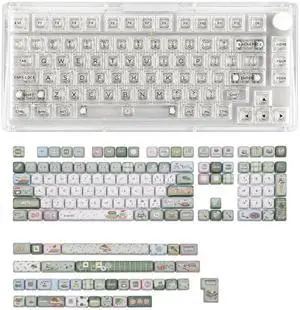 Phantom 81 V3 75% Upgraded Crystal Gasket Mechanical Keyboard with Sprout Picnic Keycap Set Phantom 81 V3 75% Upgraded Crystal Gasket Mechanical Keyboard with Sprout Picnic Keycap Set
