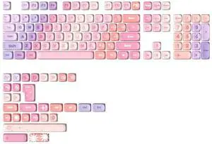 140 Keys MOA Keycaps, Dye-Sublimation PBT Custom Keycap Set for MOA Profile, Cute Purple Gradient Ke 140 Keys MOA Keycaps, Dye-Sublimation PBT Custom Keycap Set for MOA Profile, Cute Purple Gradient Ke