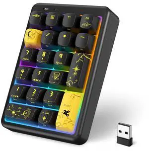 Wireless Number Pad Keyboard Mechanical Numpad Numeric Keypad for Laptop | Bluetooth Creamy 10 Key R Wireless Number Pad Keyboard Mechanical Numpad Numeric Keypad for Laptop | Bluetooth Creamy 10 Key R