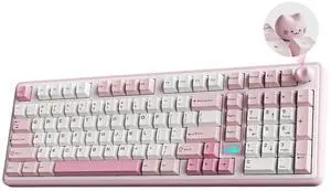 B98 PRO QMK/VIA Wireless Mechanical Gaming Keyboard,96% Layout with Numpad and Cute Cat Knob, BT/2.4 B98 PRO QMK/VIA Wireless Mechanical Gaming Keyboard,96% Layout with Numpad and Cute Cat Knob, BT/2.4