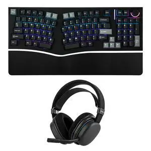 Feker Alice98 Ergonomic 98 Keys Custom Mechanical Keyboard with Aula G7 Gaming Headset Feker Alice98 Ergonomic 98 Keys Custom Mechanical Keyboard with Aula G7 Gaming Headset