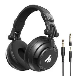 MH601 Professional Studio Monitor Headphones, Wired Closed Back Over Ear DJ Headset with 50mm Driver MH601 Professional Studio Monitor Headphones, Wired Closed Back Over Ear DJ Headset with 50mm Driver