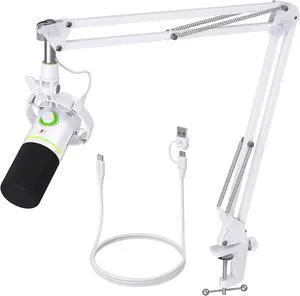 XLR/USB Dynamic Microphone Kit, RGB Podcast Mic with Software, Mute, Gain Knob, Volume Control, Boom XLR/USB Dynamic Microphone Kit, RGB Podcast Mic with Software, Mute, Gain Knob, Volume Control, Boom