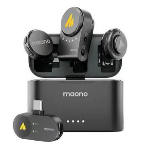 Wave T5 Magnetic Wireless Lavalier Microphone for Content Creators | Mini Lapel Mic with AI Powered Wave T5 Magnetic Wireless Lavalier Microphone for Content Creators | Mini Lapel Mic with AI Powered
