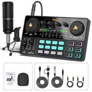 Podcast Equipment Bundle Audio mixer All-in-One Podcast Production Studio with 3.5mm Microphone for Podcast Equipment Bundle Audio mixer All-in-One Podcast Production Studio with 3.5mm Microphone for
