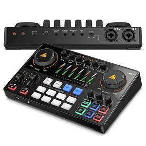 Podcast Equipment Bundle: Audio Interface mixer with Dual XLR Input for Podcast Streaming - Caster E Podcast Equipment Bundle: Audio Interface mixer with Dual XLR Input for Podcast Streaming - Caster E