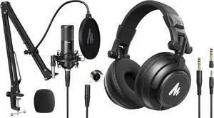 MH601 Professional Studio Monitor Headphones Podcast Microphone PM320S MH601 Professional Studio Monitor Headphones Podcast Microphone PM320S