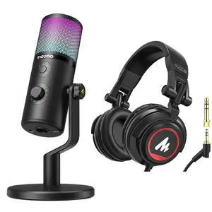 USB Microphone for Gaming Streaming with Headphone: Podcast Condenser mic with 3 Polar Patterns Soft USB Microphone for Gaming Streaming with Headphone: Podcast Condenser mic with 3 Polar Patterns Soft