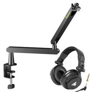 50MM Drivers Studio Headphones AU-MH601 with Microphone Arm BA92 50MM Drivers Studio Headphones AU-MH601 with Microphone Arm BA92