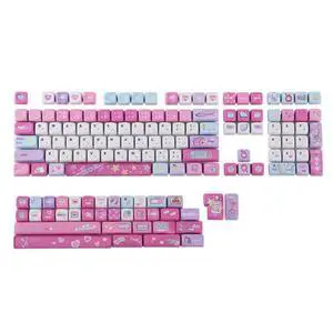X Elyxirine Digital Dreams: Pastel Y2K Keycap Set, 144 Keys PBT Keycaps for Mechanical Keyboard, Com X Elyxirine Digital Dreams: Pastel Y2K Keycap Set, 144 Keys PBT Keycaps for Mechanical Keyboard, Com