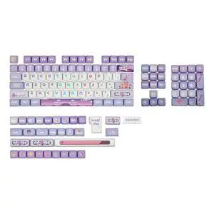 X PlanetMars: Purple Pixelpop Arcade Keycap Set, 136 Keys MOA Profile PBT Keycaps for Mechanical Key X PlanetMars: Purple Pixelpop Arcade Keycap Set, 136 Keys MOA Profile PBT Keycaps for Mechanical Key